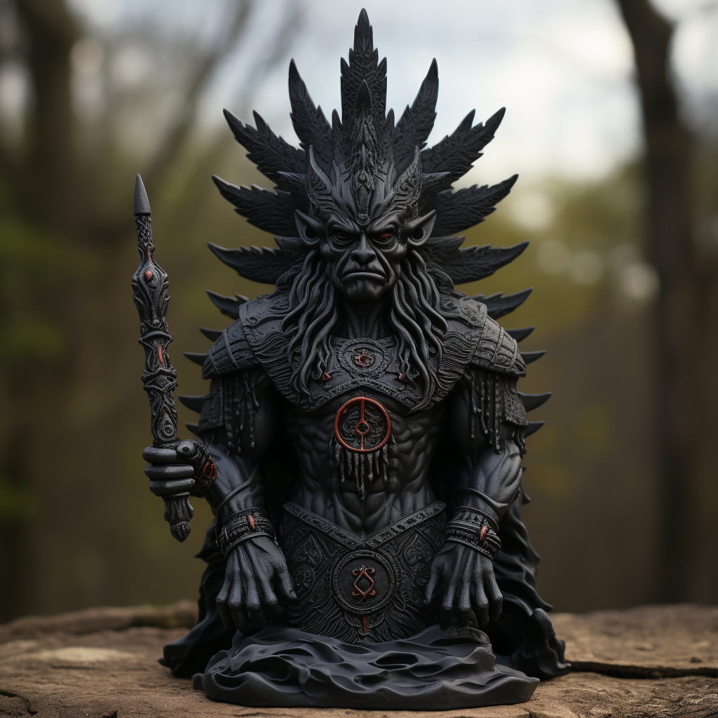 Dark Titan of Purgatory - Obsidian Statue