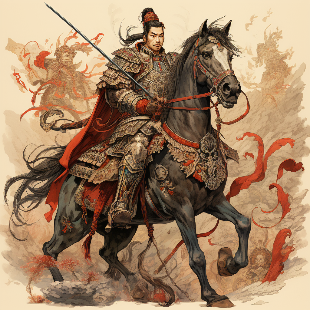 Ancient Chinese General with Spear