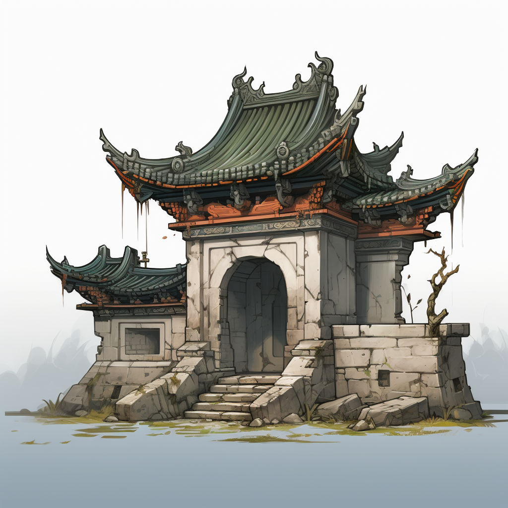 Sketch of Ancient Chinese Temple