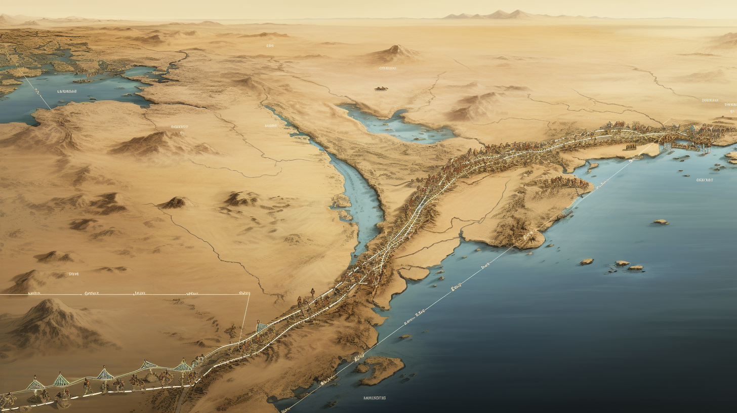 Ancient Egypt trade routes map