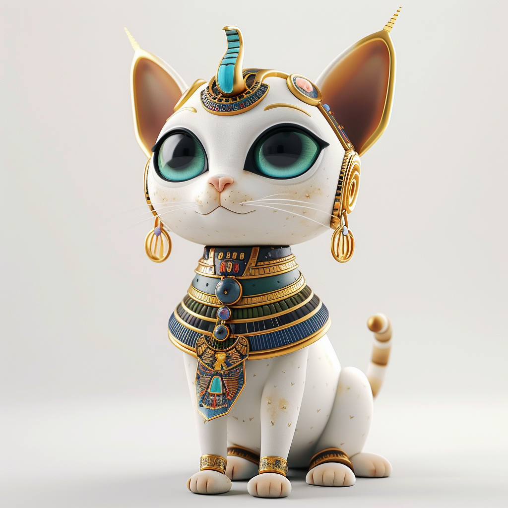 Ancient Egyptian Cat in Pixar Style Animation