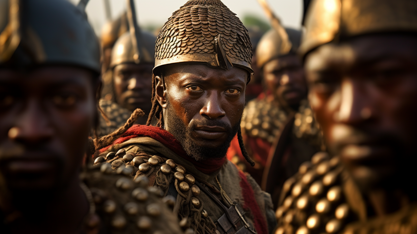 Impressive African warriors in battle