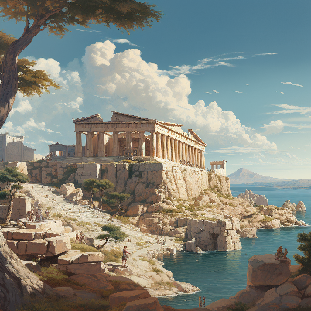 Ancient Greece archaeological ruins