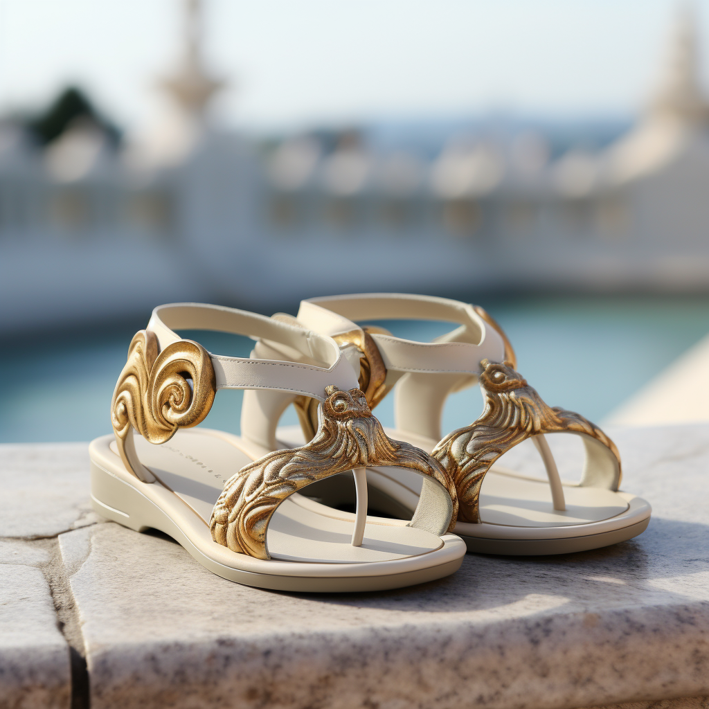 Pristine condition ancient Greek sandals