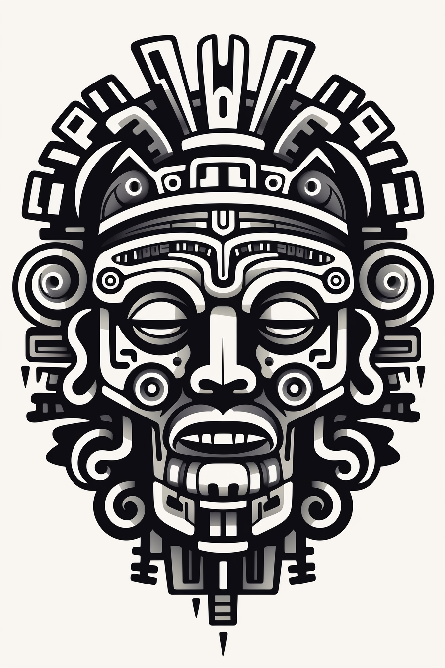 Ancient Mayan Flat Black Logo