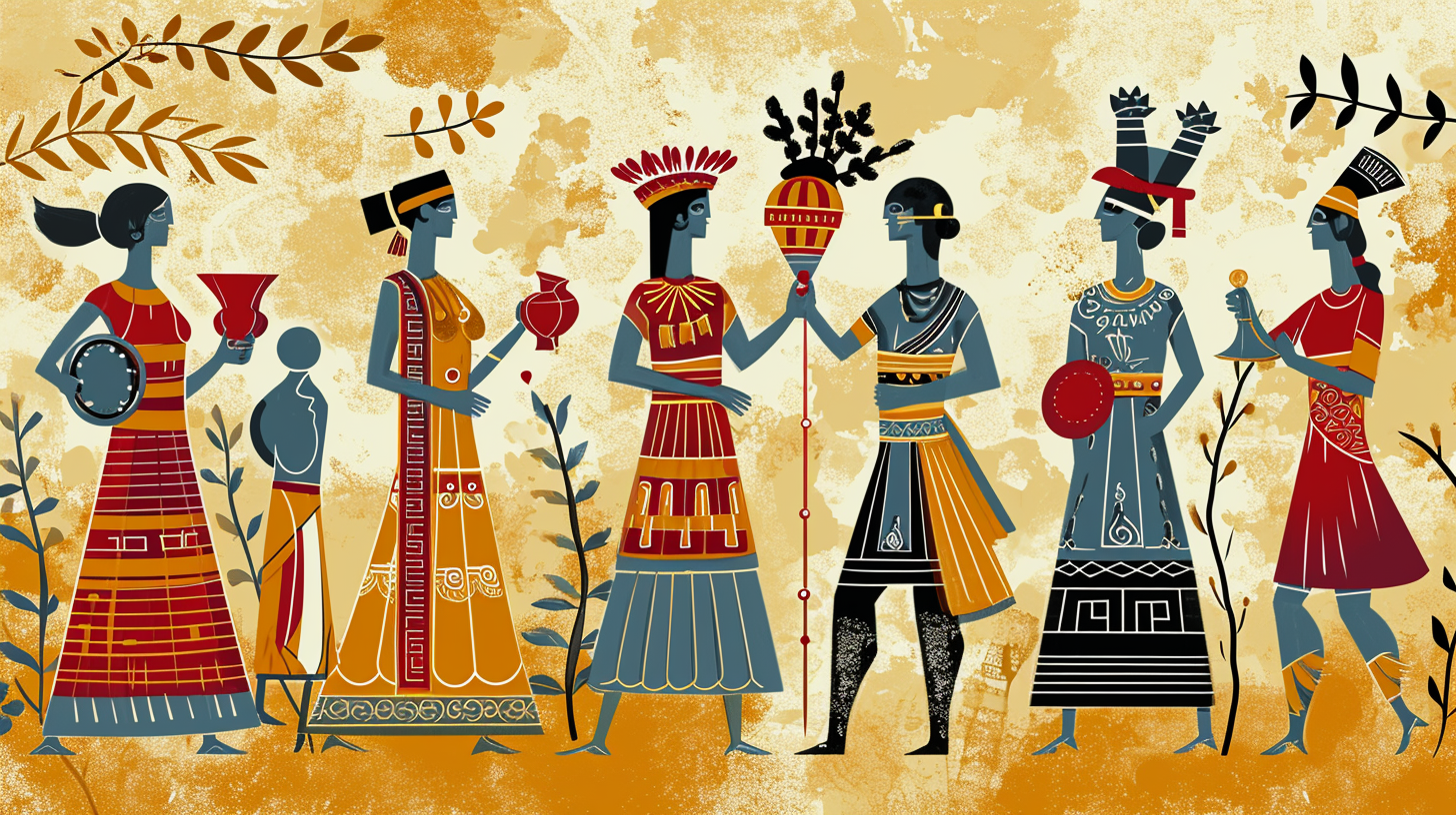 Minoan society illustration