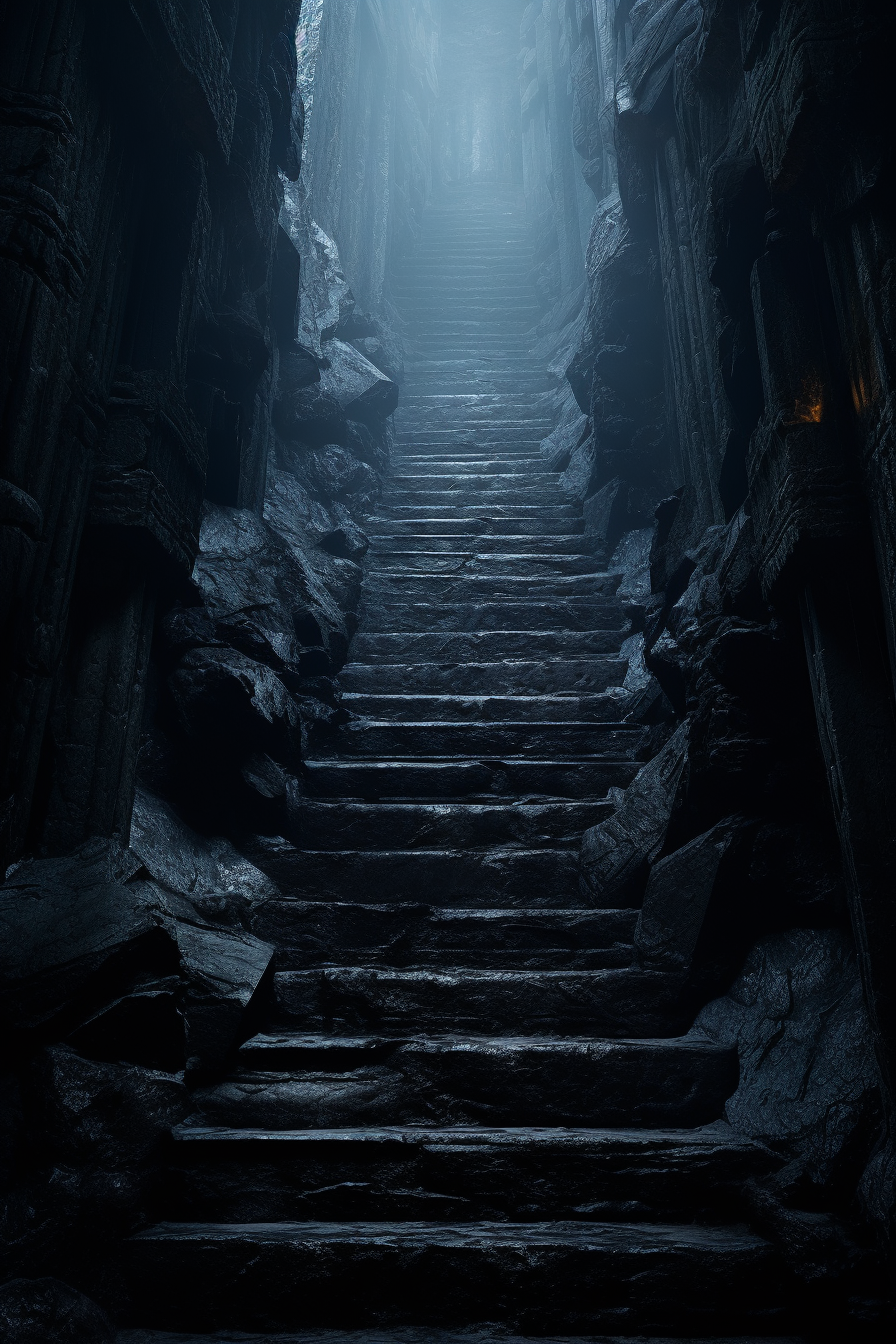 Frozen Ancient Nord Dungeon Stairs