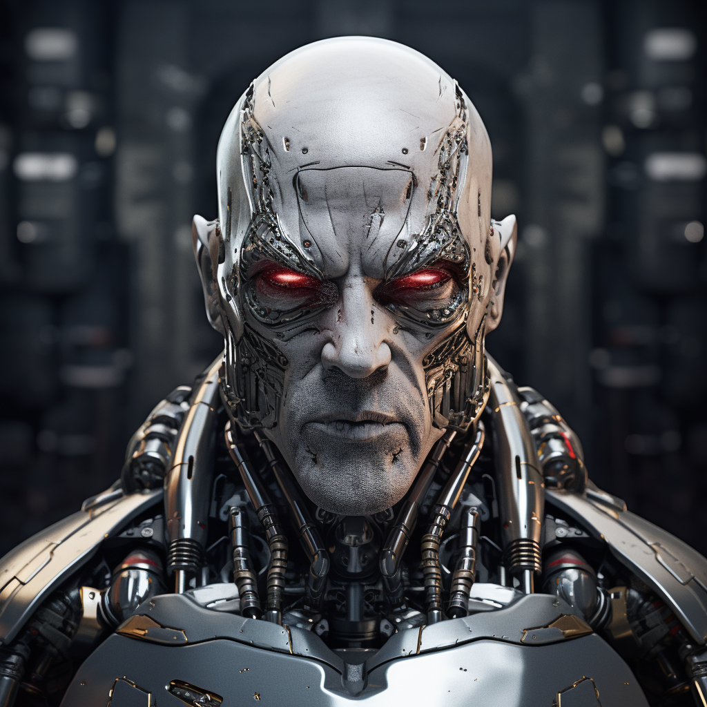 Photorealistic image of ancient robot John Fetterman