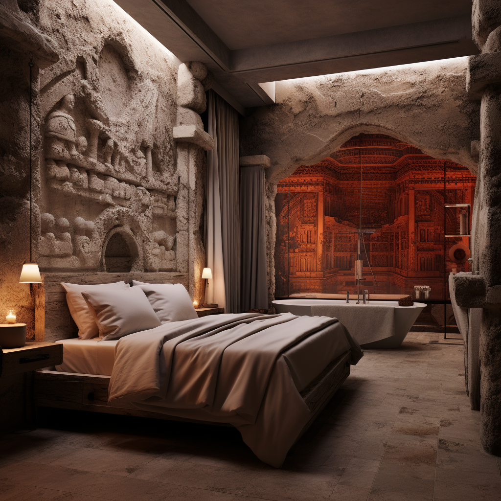 Luxurious Roman Themed Hotel Room