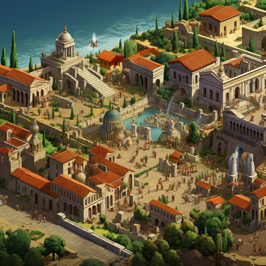 Pixelated Ancient Rome Adventure