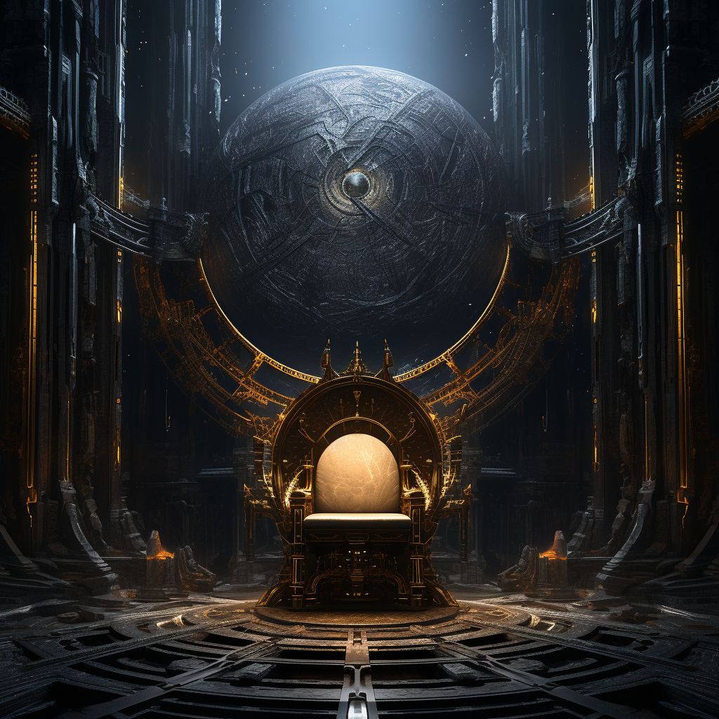 Ancient Throne in Singularity of a Black Hole