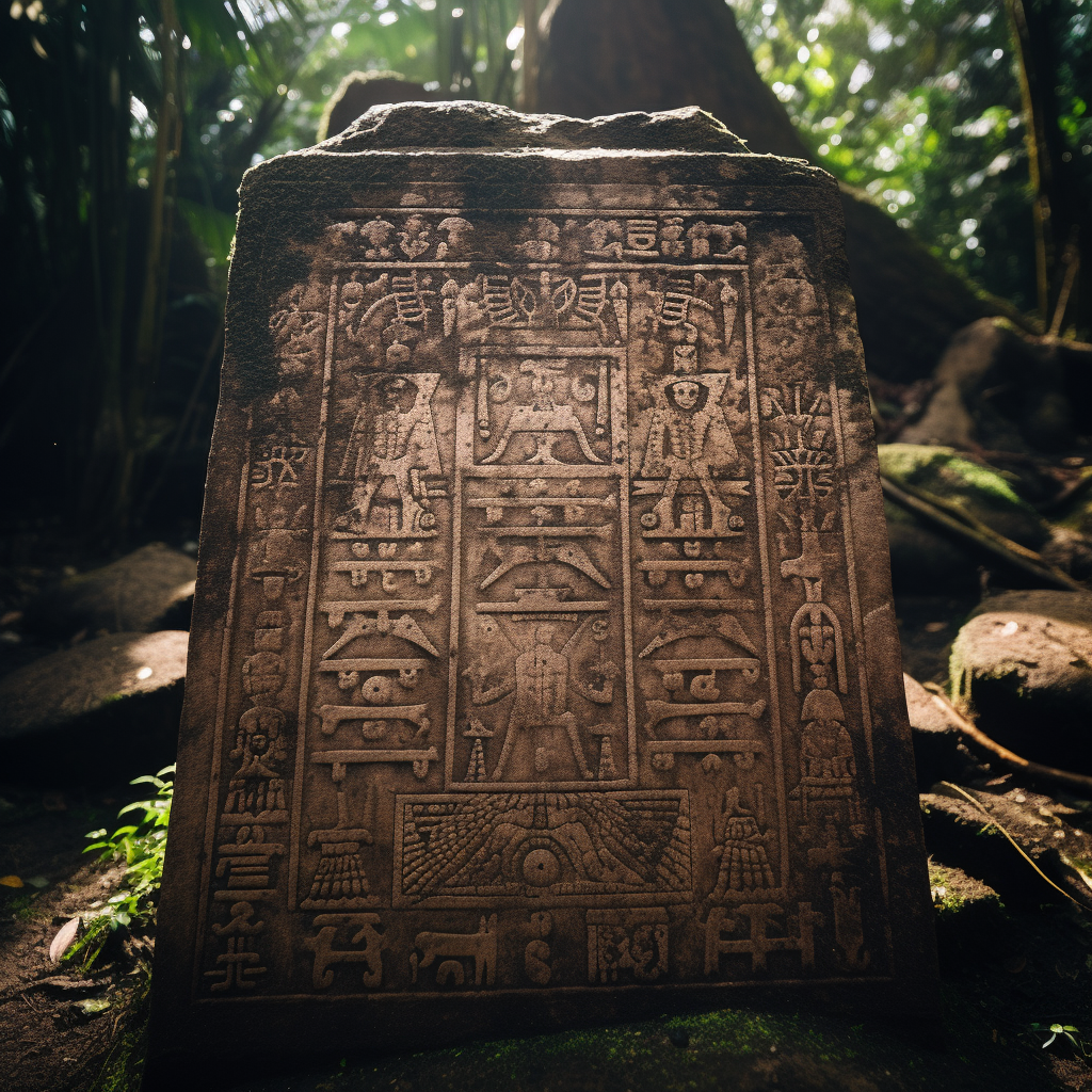 Tombstone with ancient writing