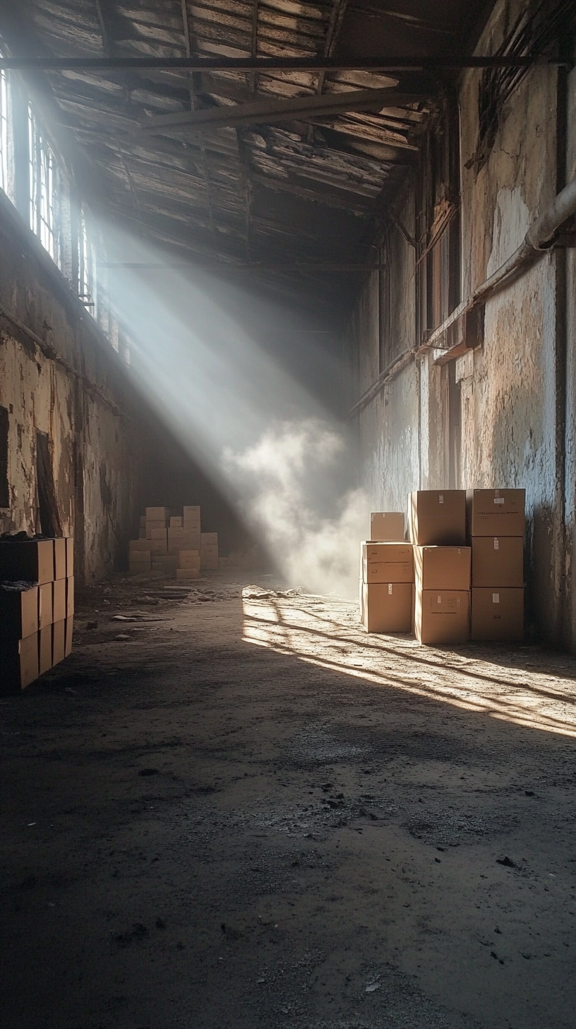 Ancient Warehouse Ecommerce Boxes Dust