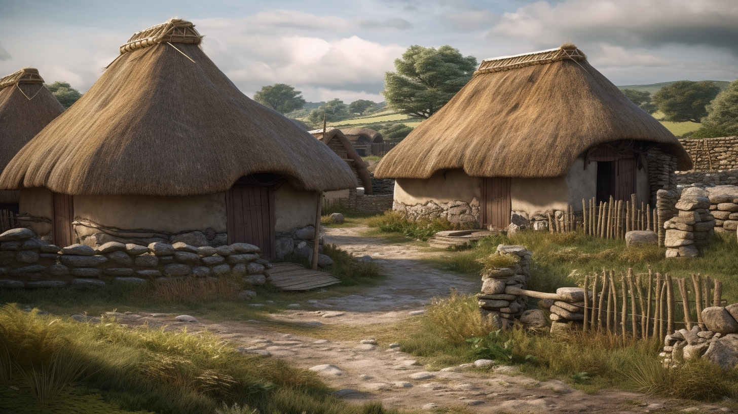 Ancient Celtic Village Houses - Authentic Representation