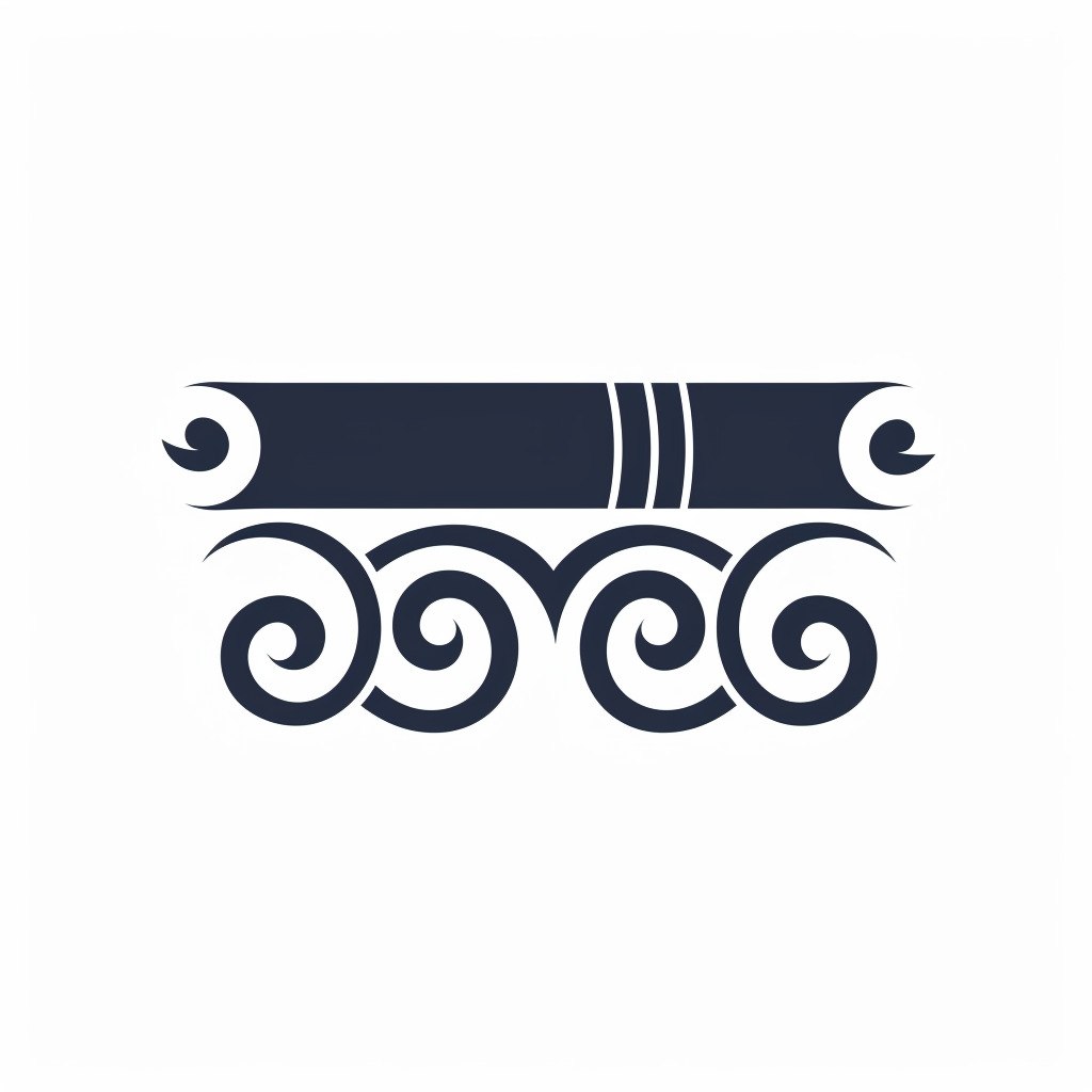 Ancient Greek Scroll Logo