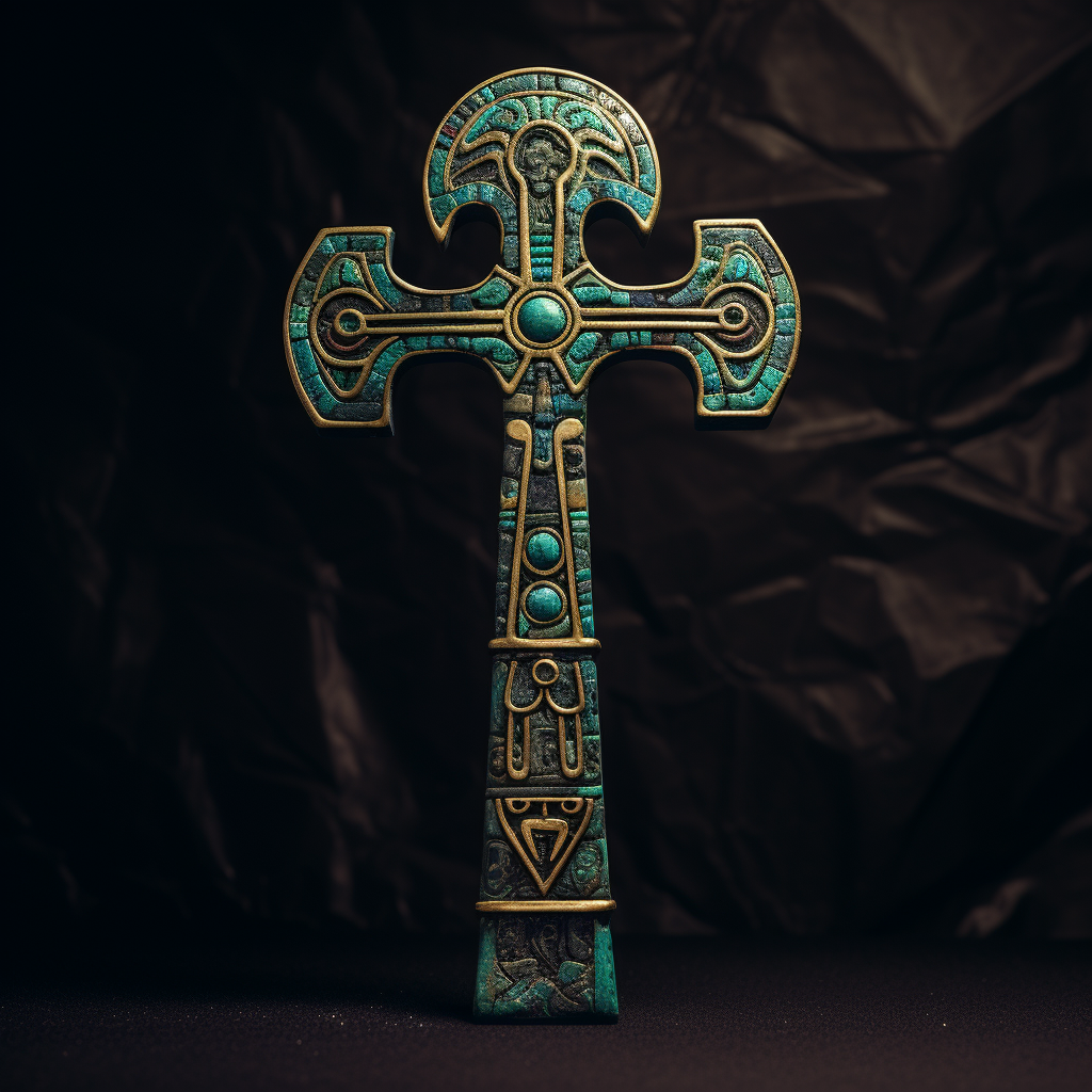 Ancient stone ankh symbol photo