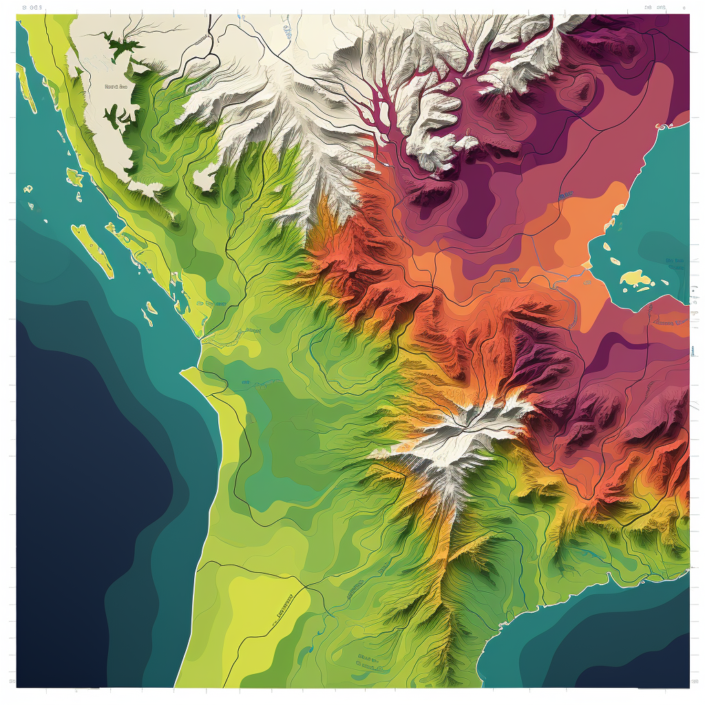 Andean Trade Map Illustration Design