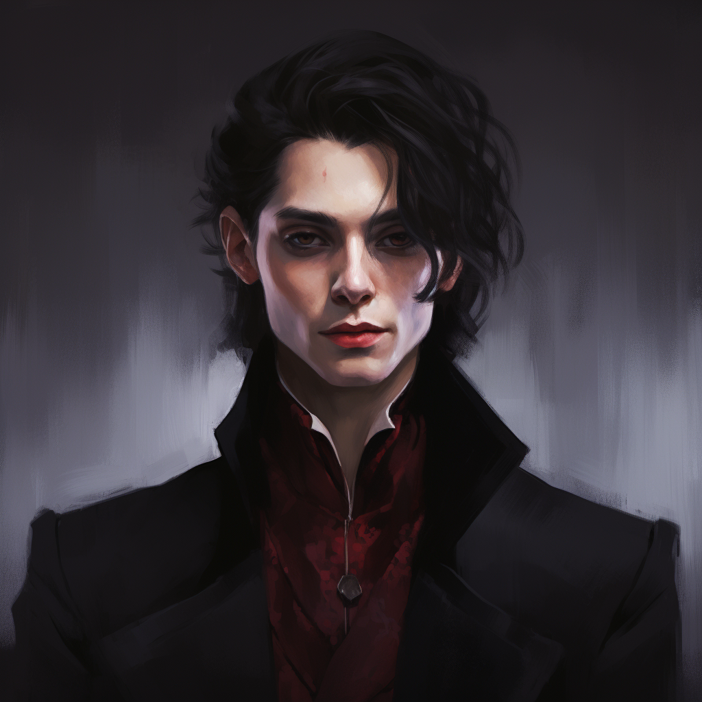 Mysterious and Seductive Androgynous Male Vampire