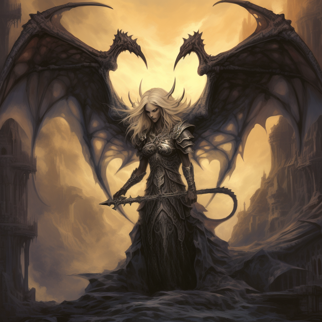 Angel Demon Style Art Dragon Picture