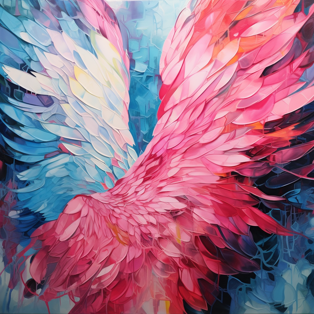 Close-up of Heavenly Angel Wings