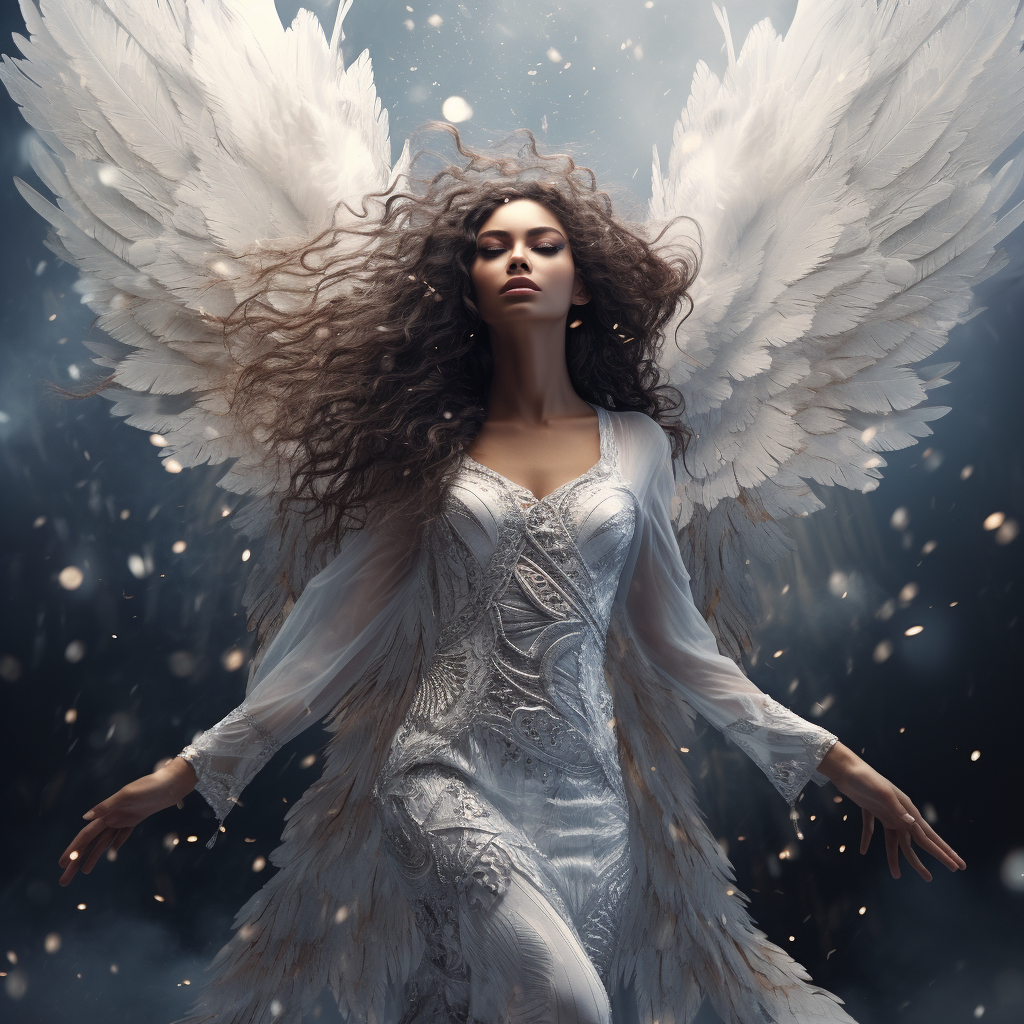 Beautiful angel wings in cinematic style