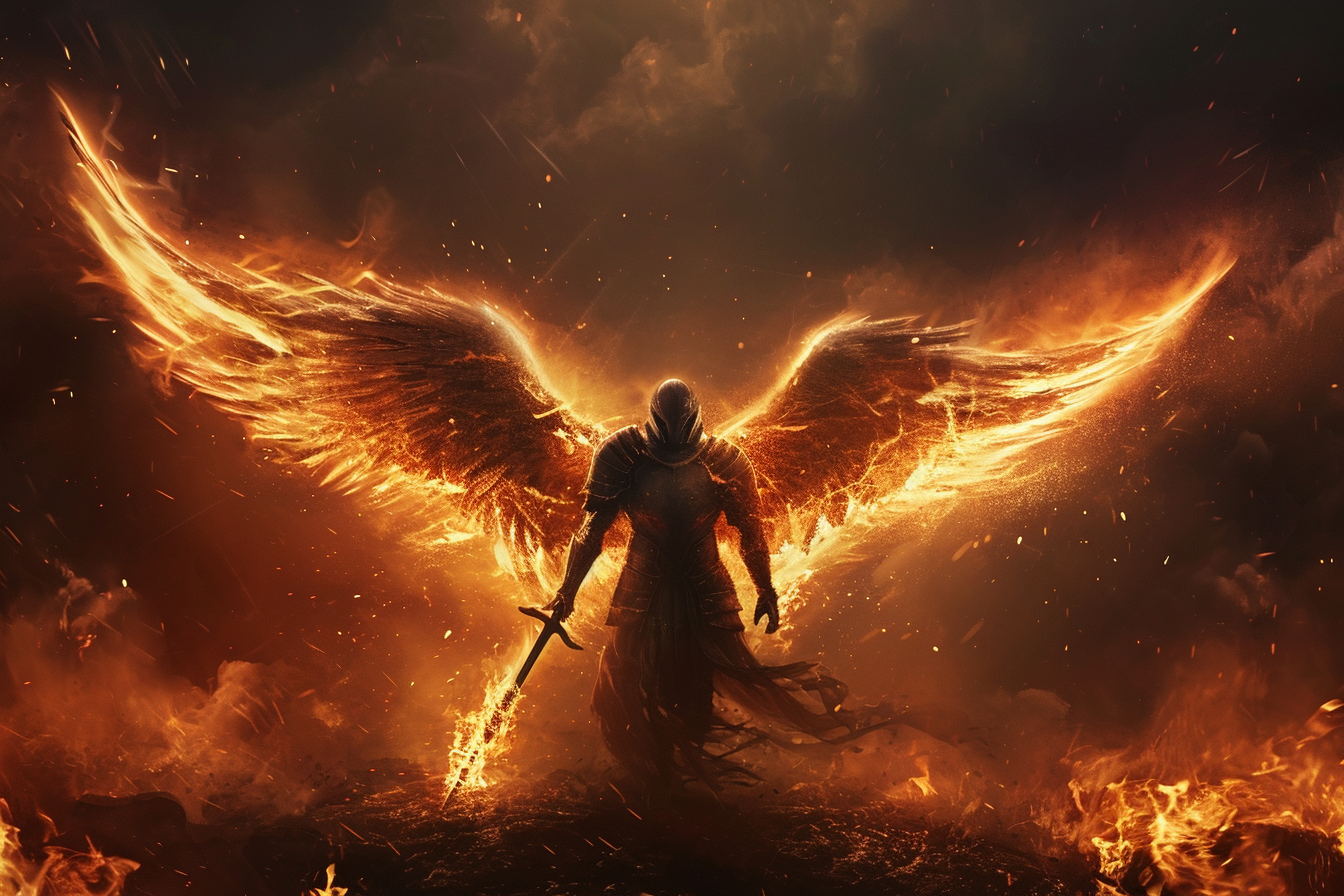 Angel with Wings of Fire