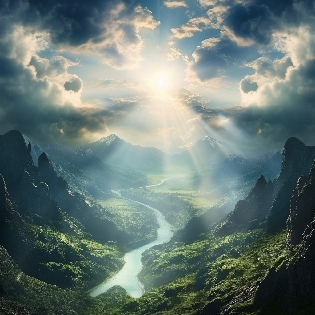 Angelic breathtaking scenery image