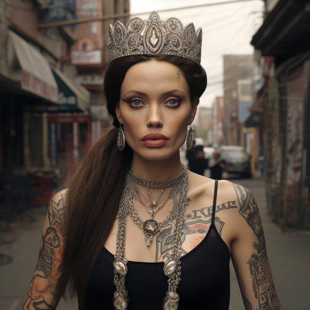 Angelina Jolie as Queen in New York