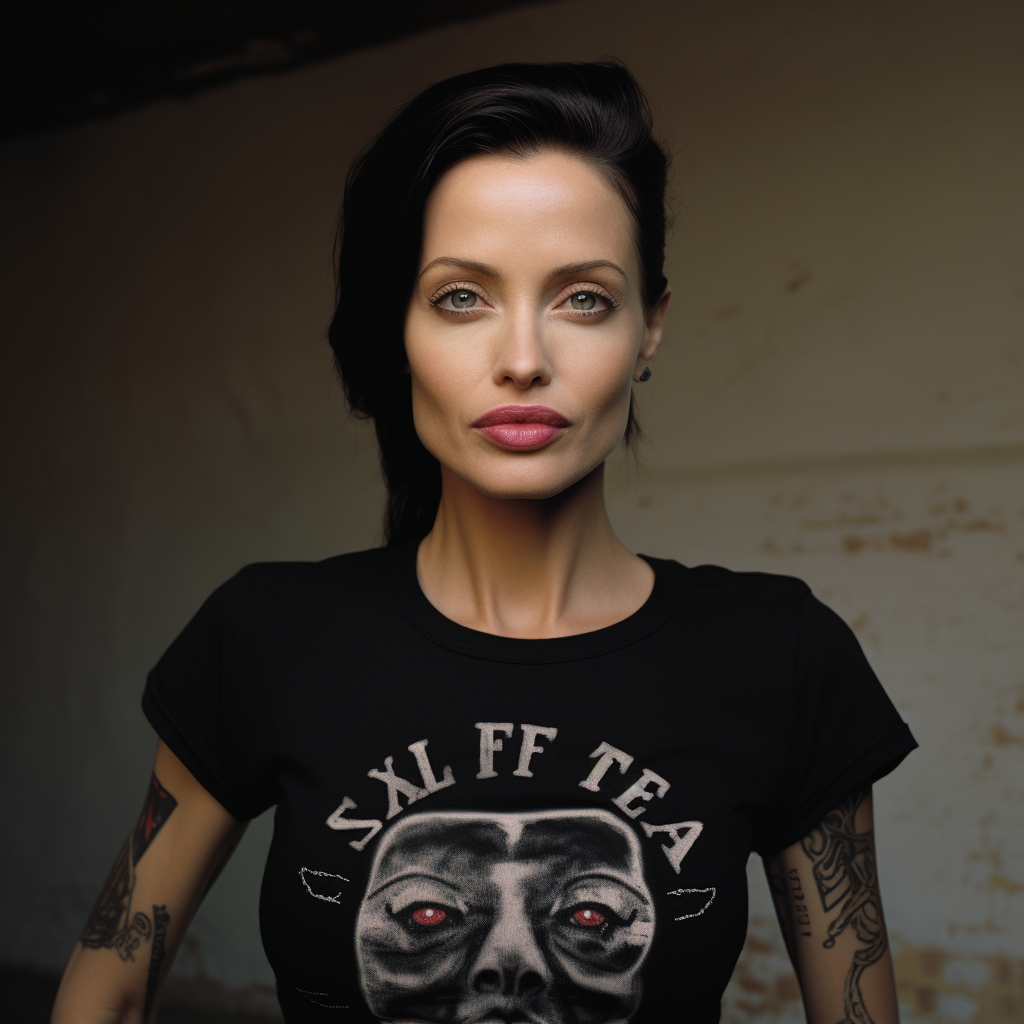 Angelina Jolie with a Stunning Punk Look