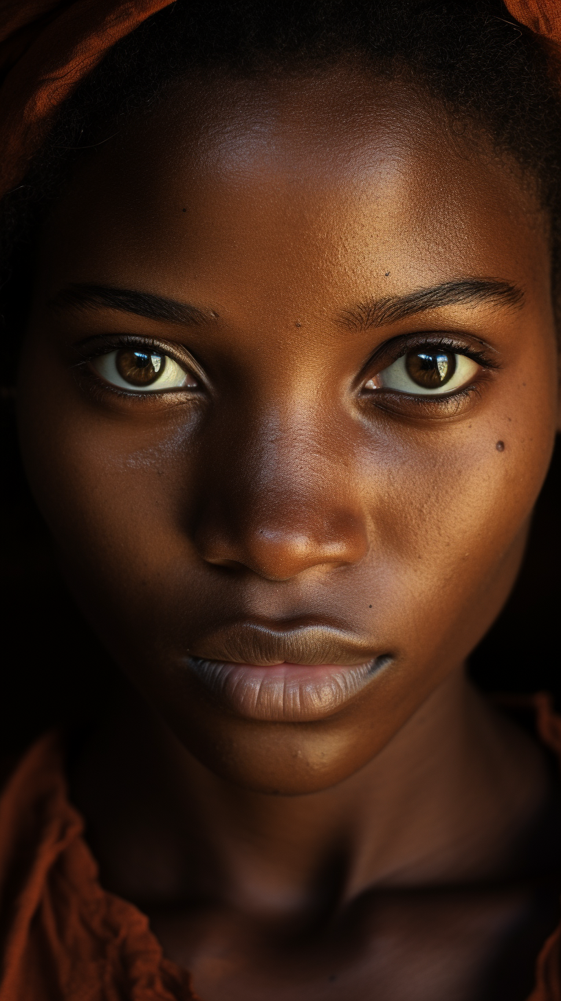 Close-up Portrait of Angolan Woman