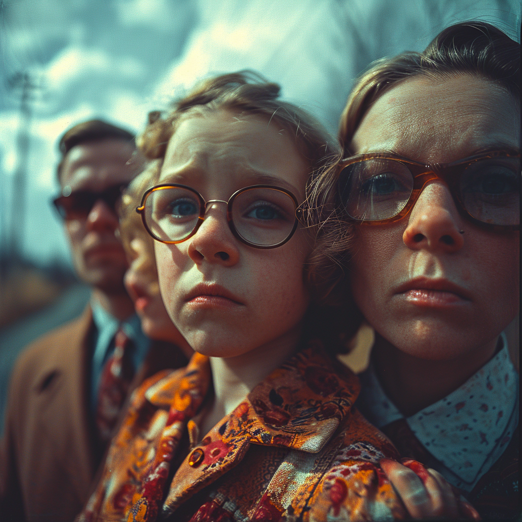 Angry 1960s Swedish Family with Gang Signs