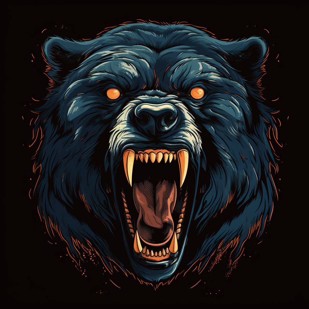 Angry bear on a t-shirt