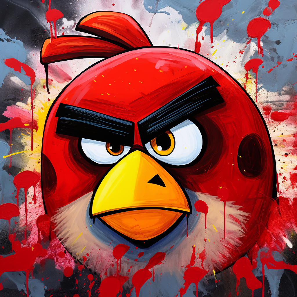 Colorful Angry Birds Pop Art