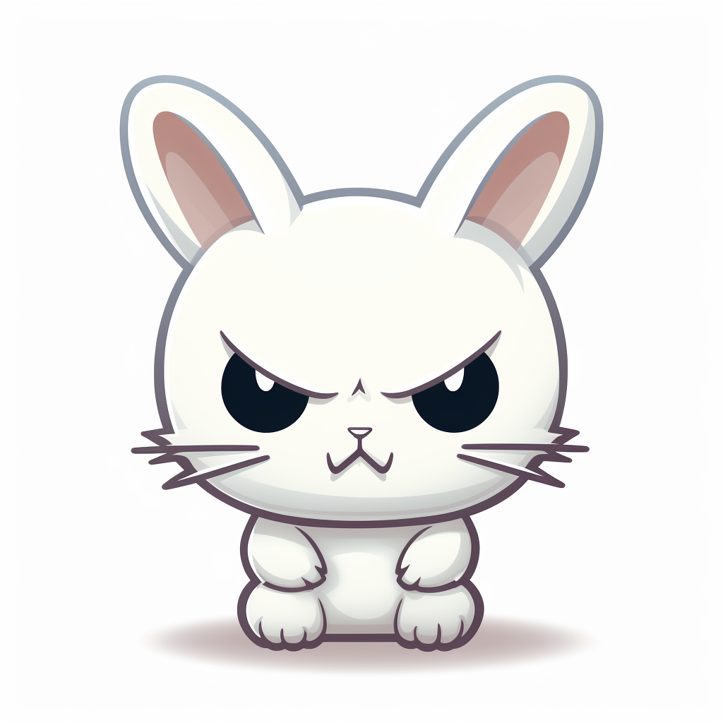 Angry Bunny Sanrio Cartoon Sticker