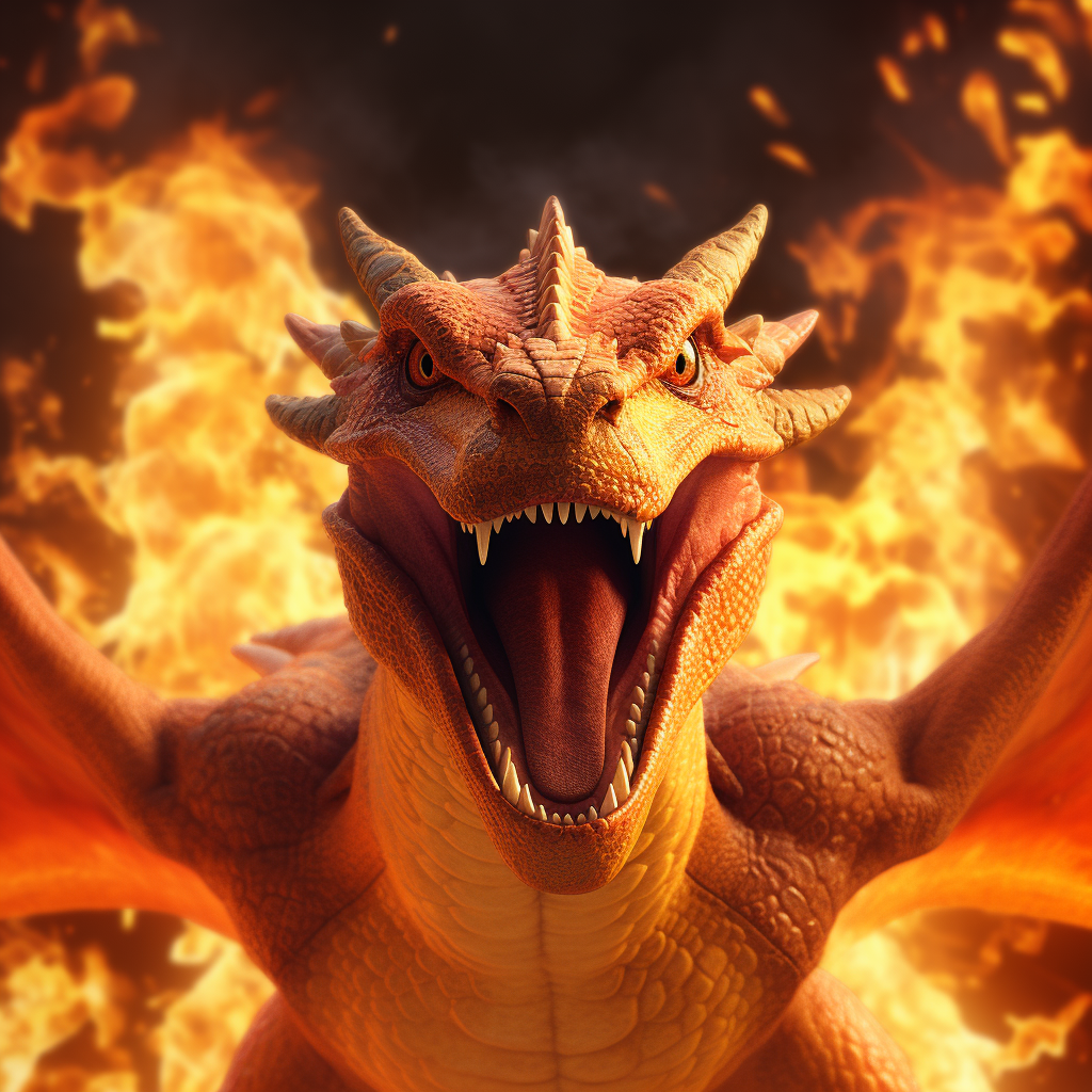 Angry Charizard Blowing Fire