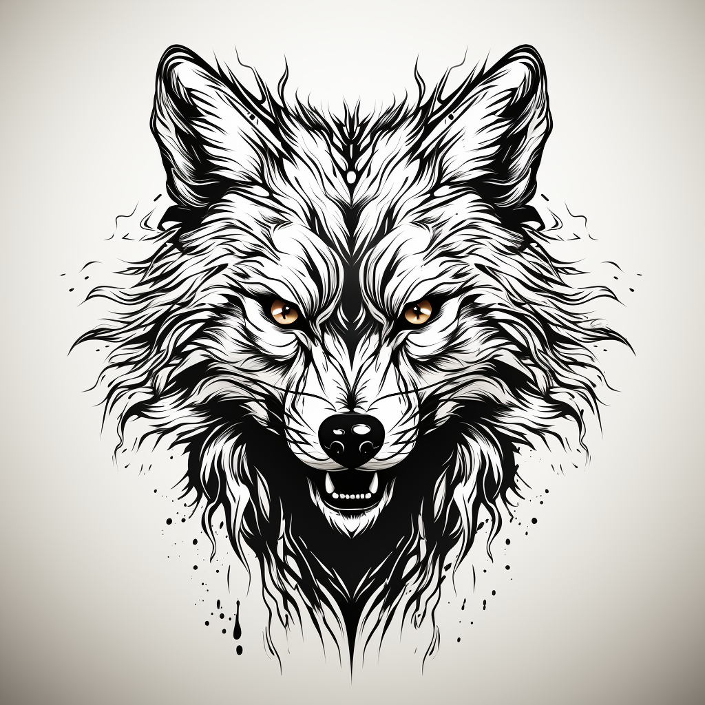 Angry coyote's face vector illustration logo