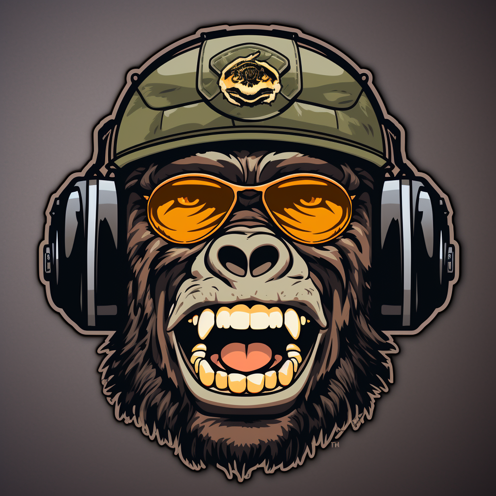 Angry Gorilla Steampunk Rubber Patch