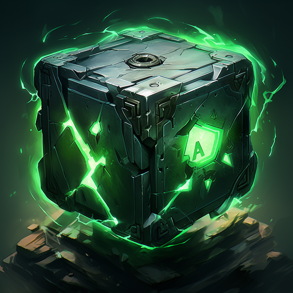 Angry Matrix Cube in League of Legends Artstyle