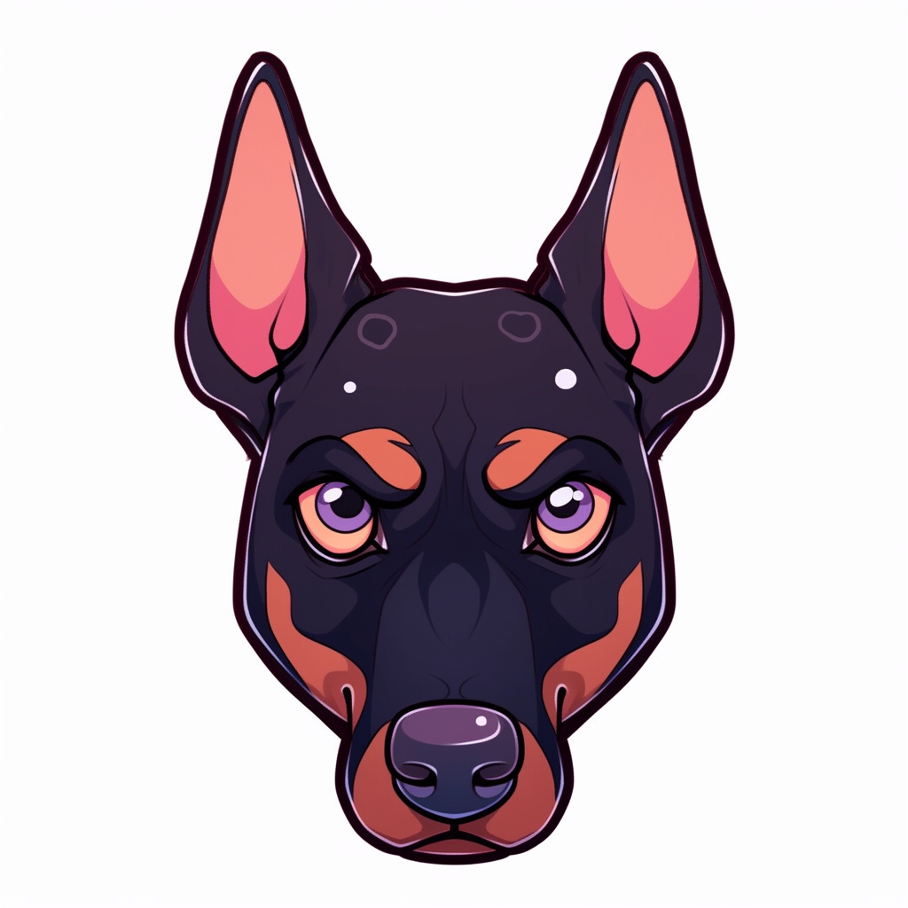 Angry tiny Doberman emoji