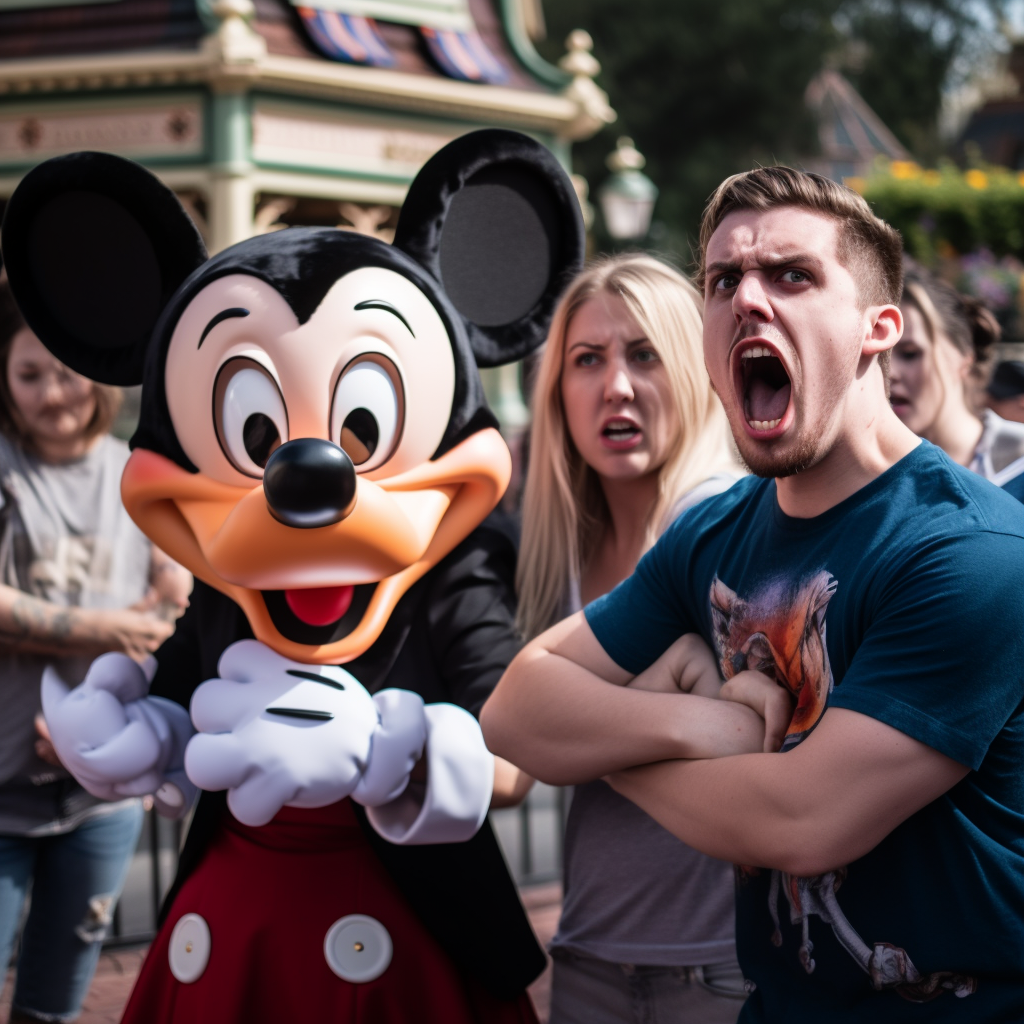 Angry White People Beating Goofy