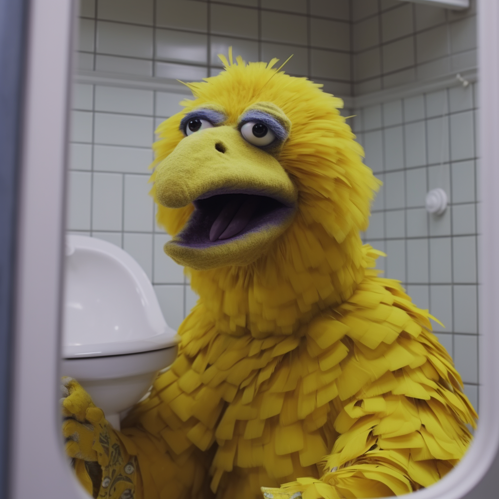 Big bird furious with new toilet