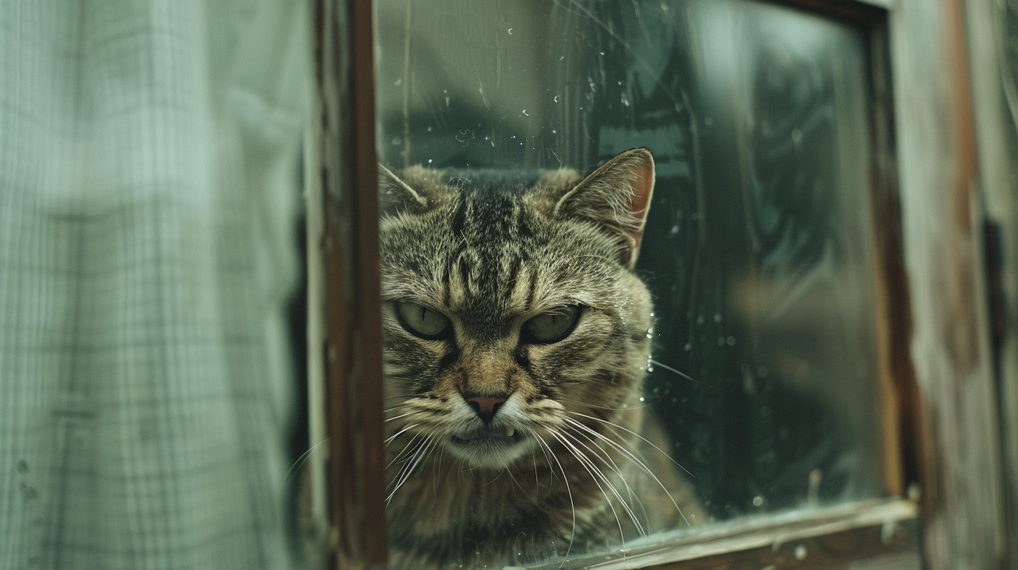 Angry Cat Window Room Raw