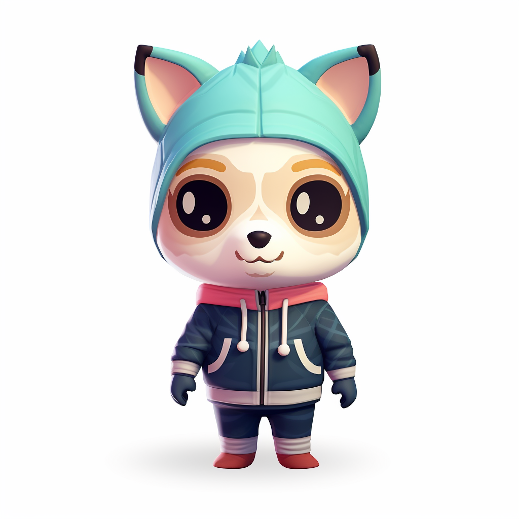 Animal Crossing Character in Ski Mask