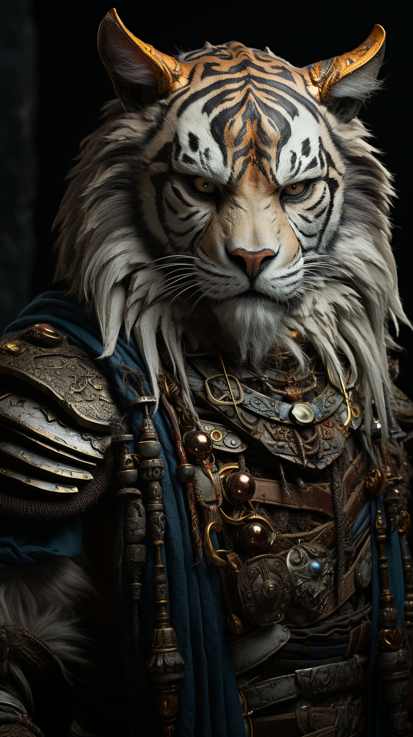 Realistic Tiger Warrior Artwork