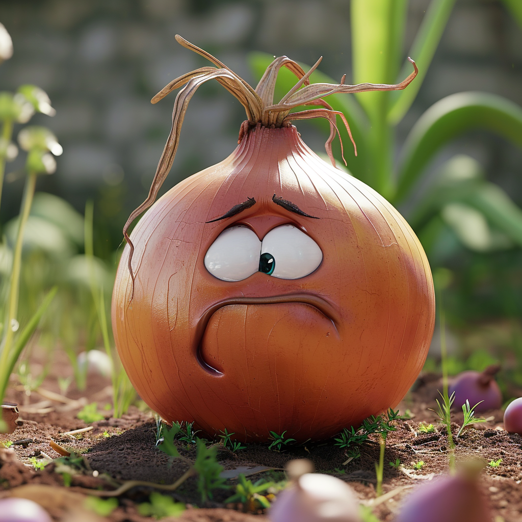 Animated onion closing backwards