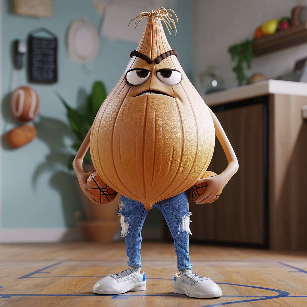 Rapper Onion with Backwards Blue Jeans