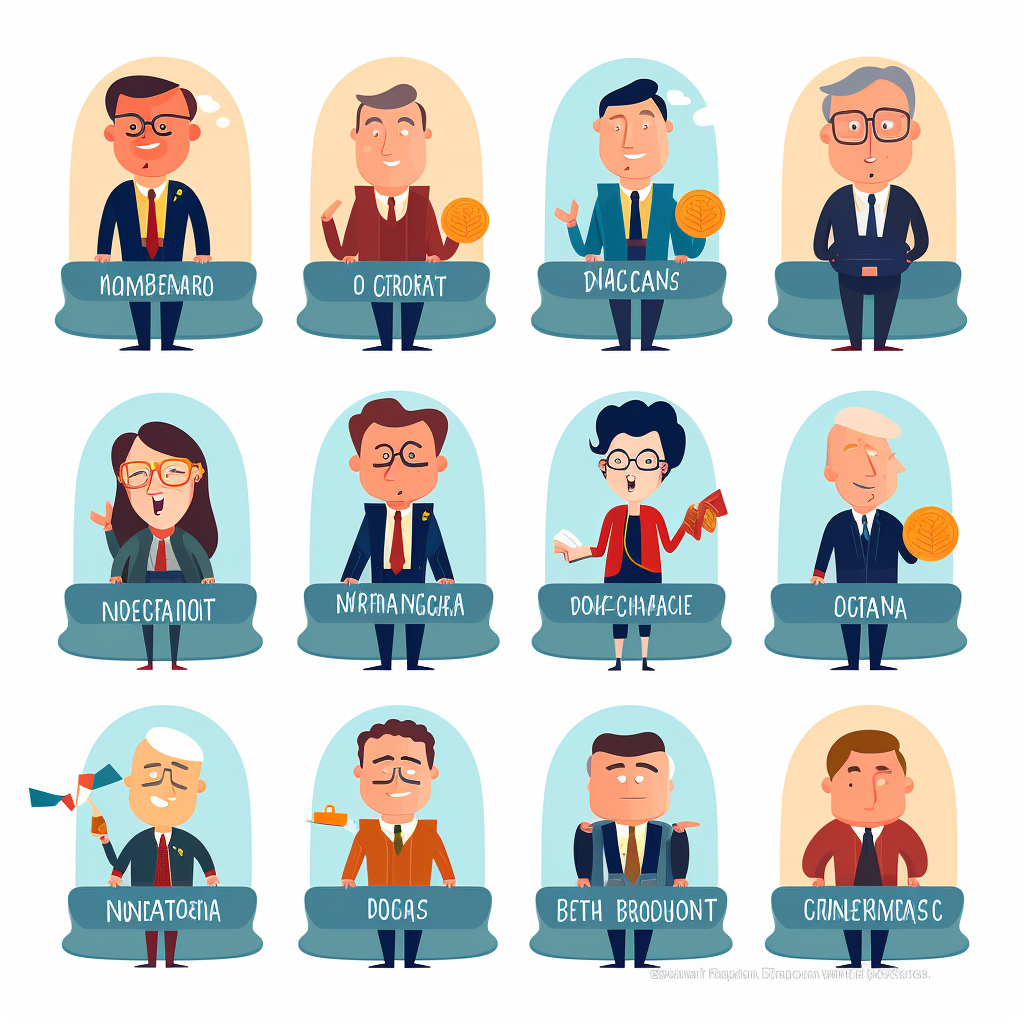 Illustration of Board of Directors in Flat Design