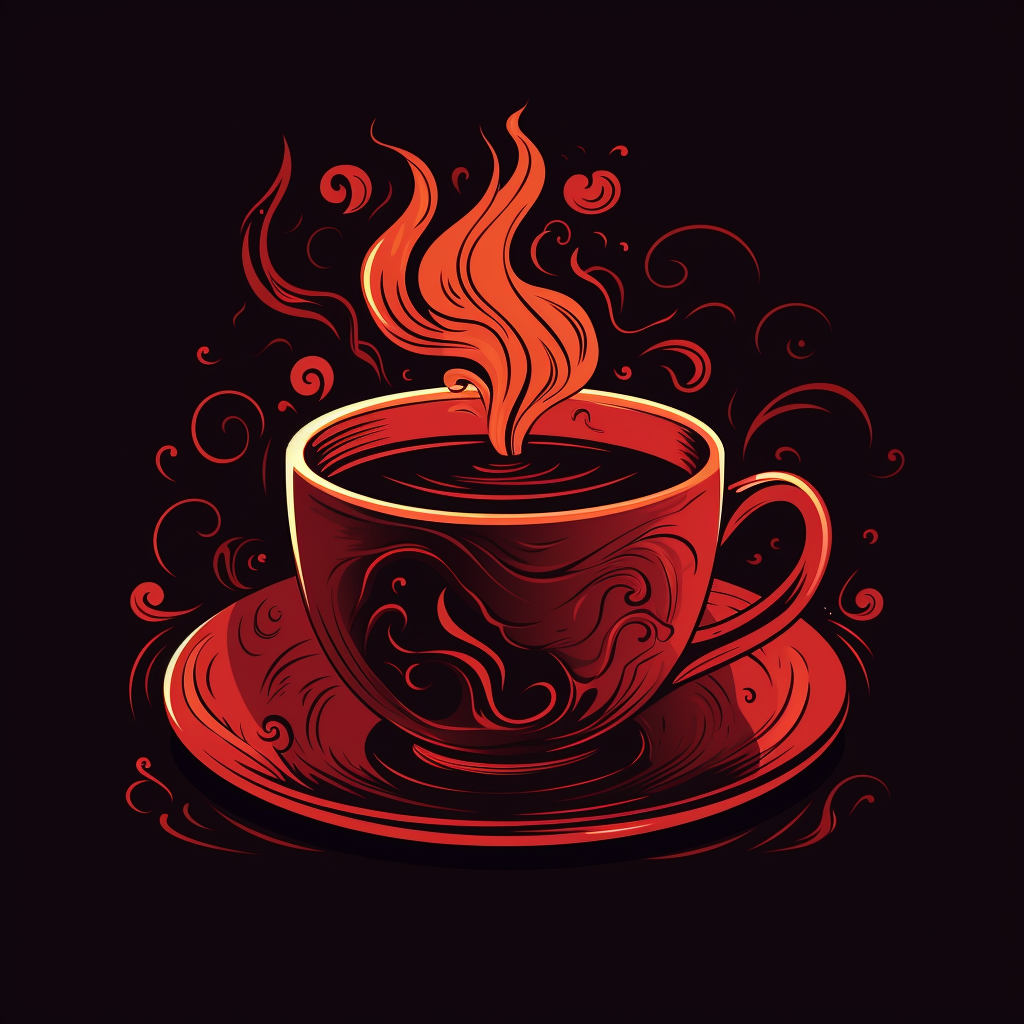 Red dark teacup animation