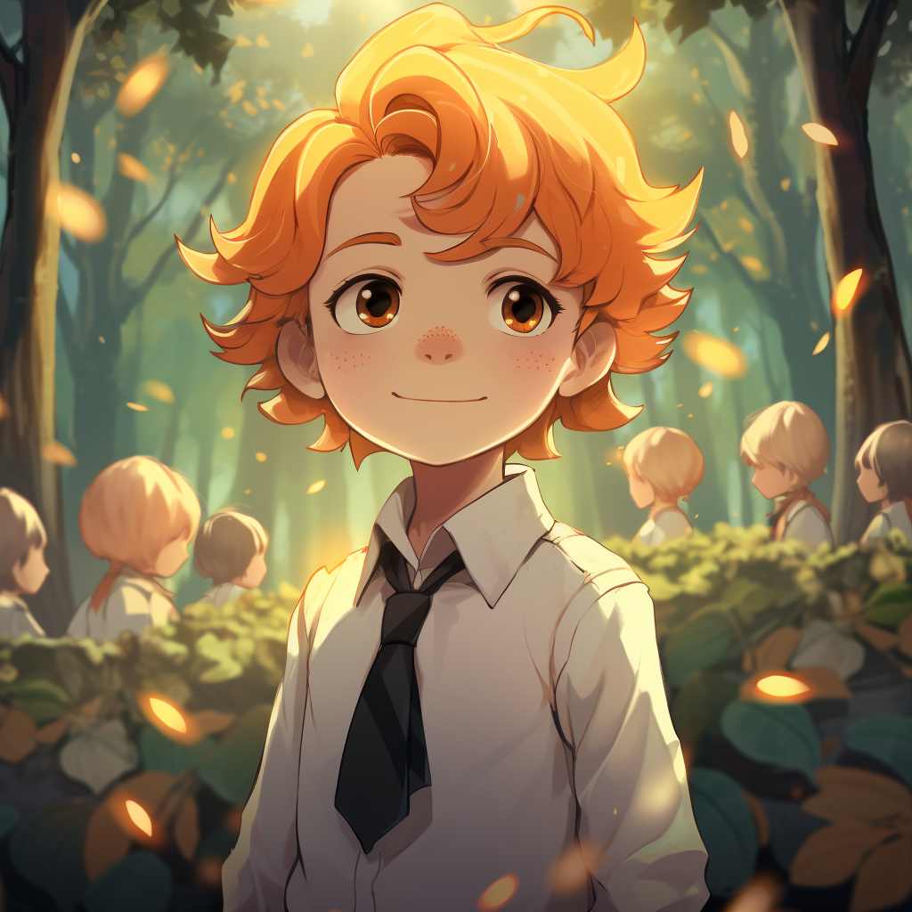 Emma from The Promised Neverland in Anime Style