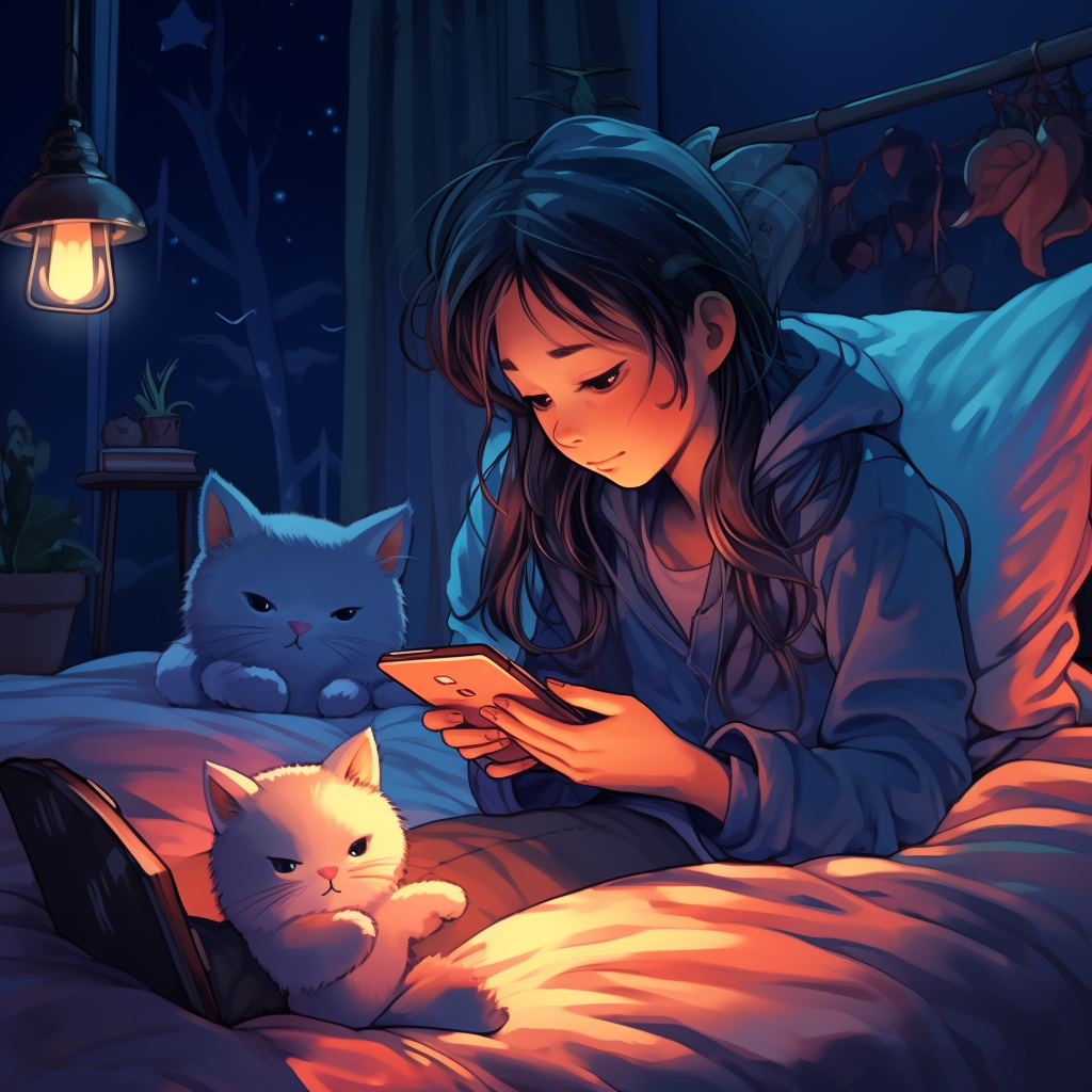 Anime Manga Night Bed Chat Notifications Lamp